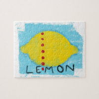 Lemon On Blue Jigsaw Puzzle
