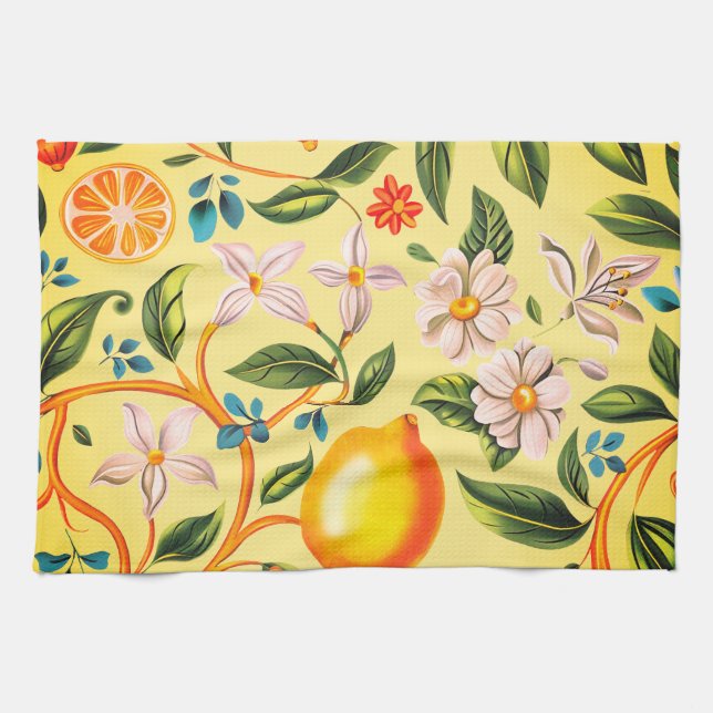 Lemon & Orange Blossom Kitchen Towel (Horizontal)