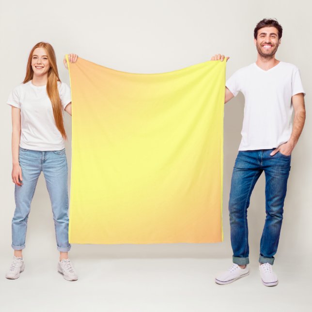 Lemon Orange Texture Color, Med Fleece Blanket (In Situ)