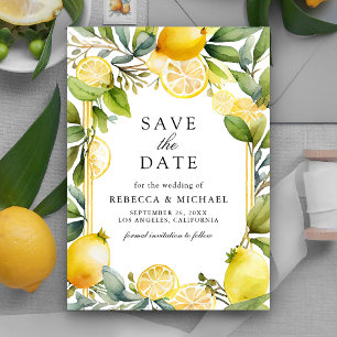 Lemon Orchard Citrus Wedding Save The Date