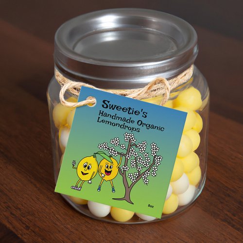Lemon Pals Funny Cartoon Marmalade Candy and More Favor Tags