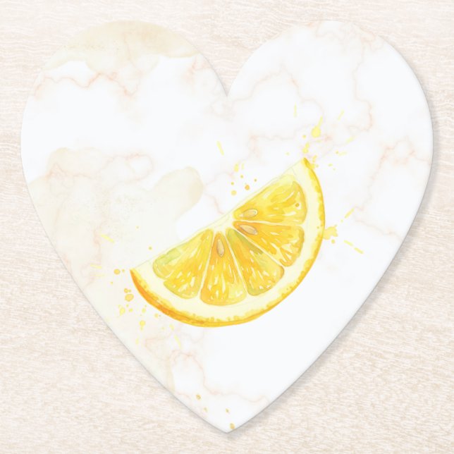 Lemon Paper Coaster (Front)