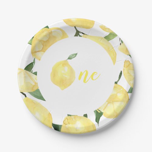 Lemon Paper Plates Lemon First Birthday Citrus One