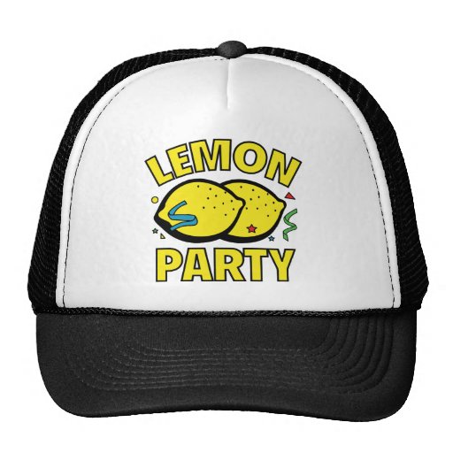 Lemon Party Hats and Lemon Party Trucker Hat Designs