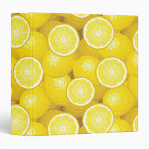 Lemon Pattern 2 3 Ring Binder