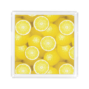 Lemon Pattern 2 Acrylic Tray