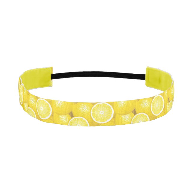 Lemon Pattern 2 Athletic Headband (Front)