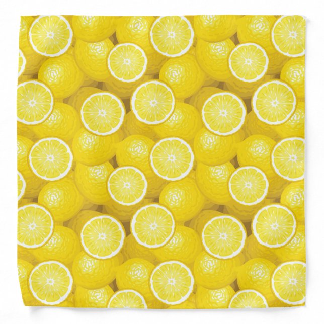 Lemon Pattern 2 Bandana (Front)