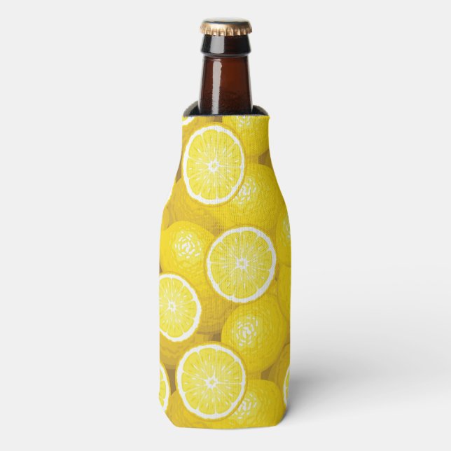 Lemon Pattern 2 Bottle Cooler (Bottle Front)