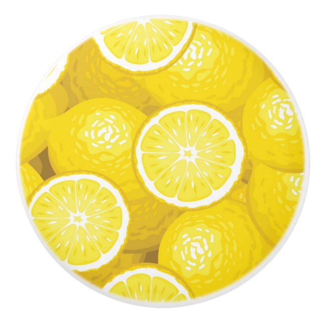 Lemon Pattern 2 Ceramic Knob (Front)