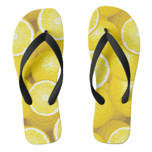 Lemon Pattern 2 Flip Flops