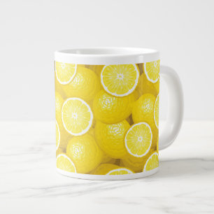 Lemon Pattern 2 Giant Coffee Mug
