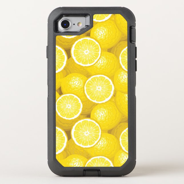 Lemon Pattern 2 Otterbox iPhone Case (Back)