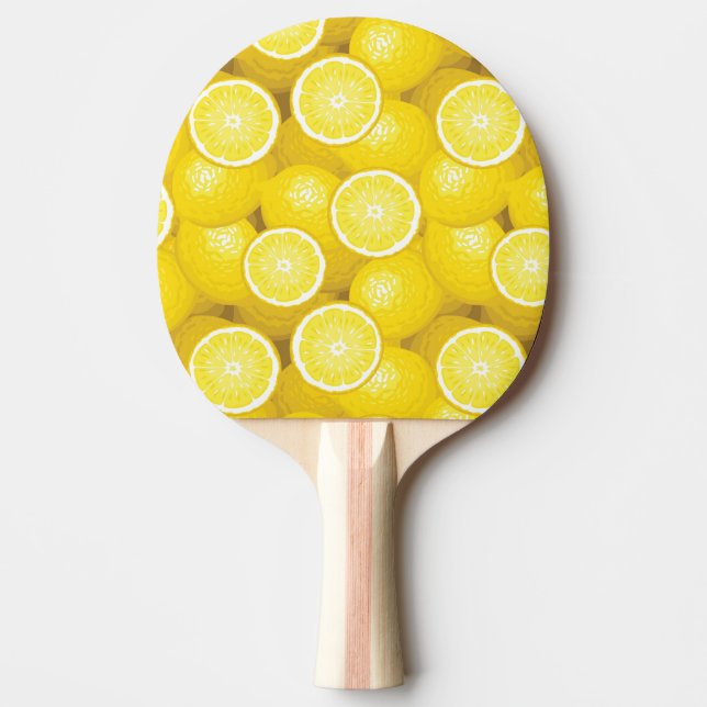 Lemon Pattern 2 Ping-Pong Paddle (Front)