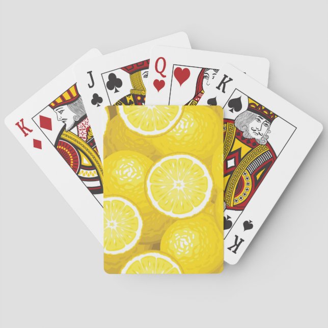 Lemon Pattern 2 Poker Cards (Back)