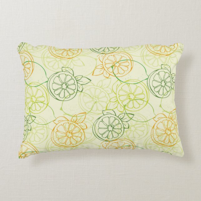 Lemon Pattern Accent Pillow (Front)