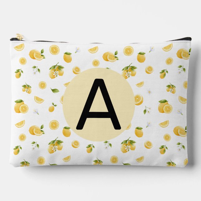 Lemon Pattern Accessory Pouch (Front)
