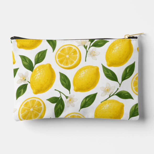 Lemon Pattern Accessory Pouch (Back)