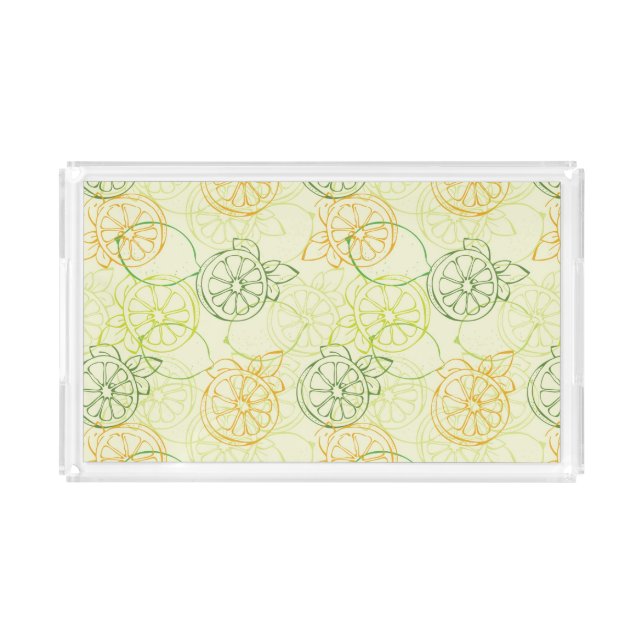 Lemon Pattern Acrylic Tray (Front)