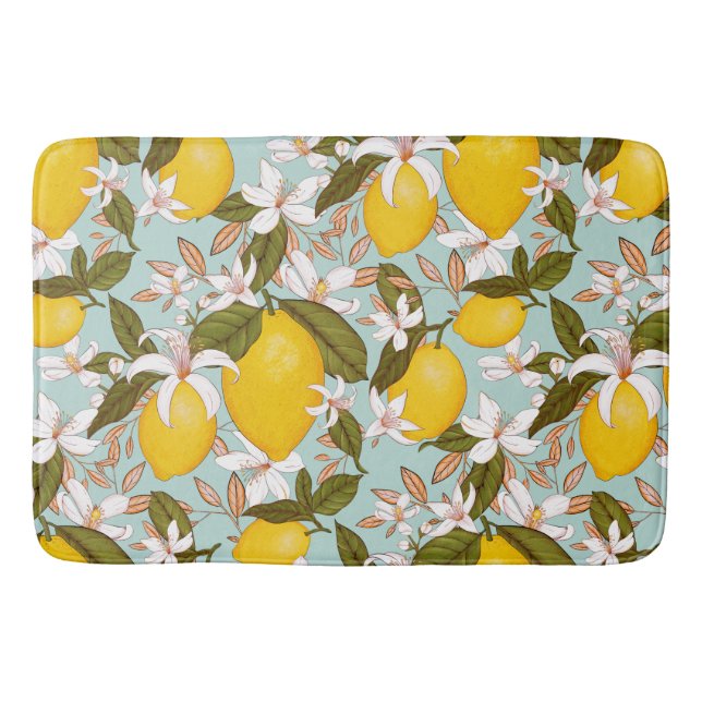 Lemon Pattern Bath Mat (Front)