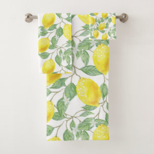 Lemon Pattern Bath Towel Set