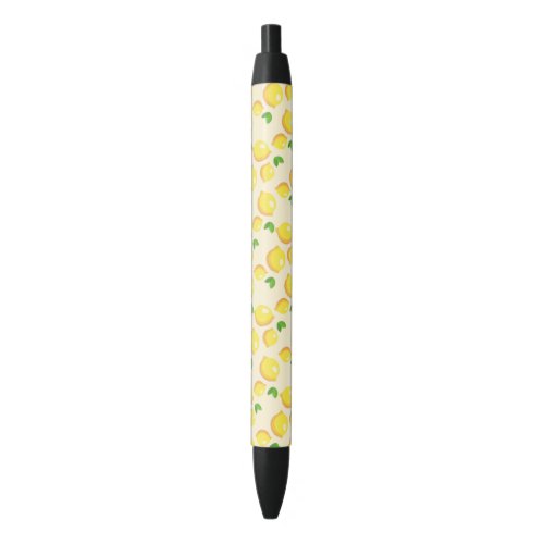 Lemon Pattern Black Ink Pen