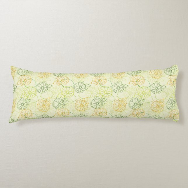 Lemon Pattern Body Pillow (Front)