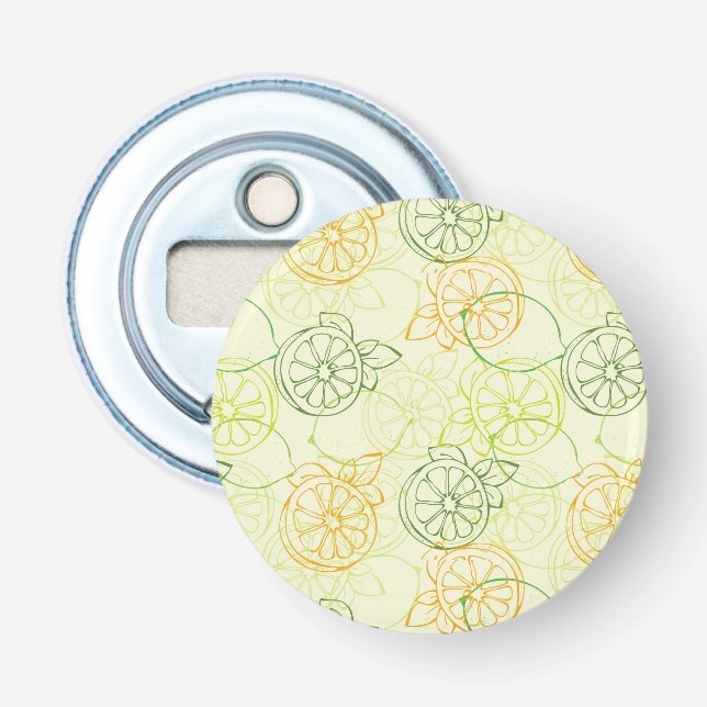 Lemon Pattern Bottle Opener (Front)