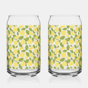 Lemon Pattern Can Glass