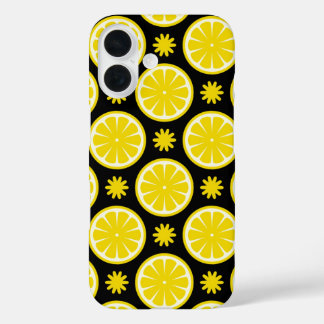 Lemon Pattern iPhone 16 Case
