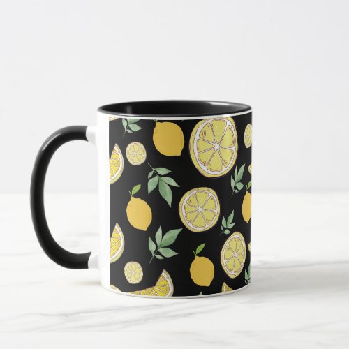 Lemon Pattern Citrus  Mug