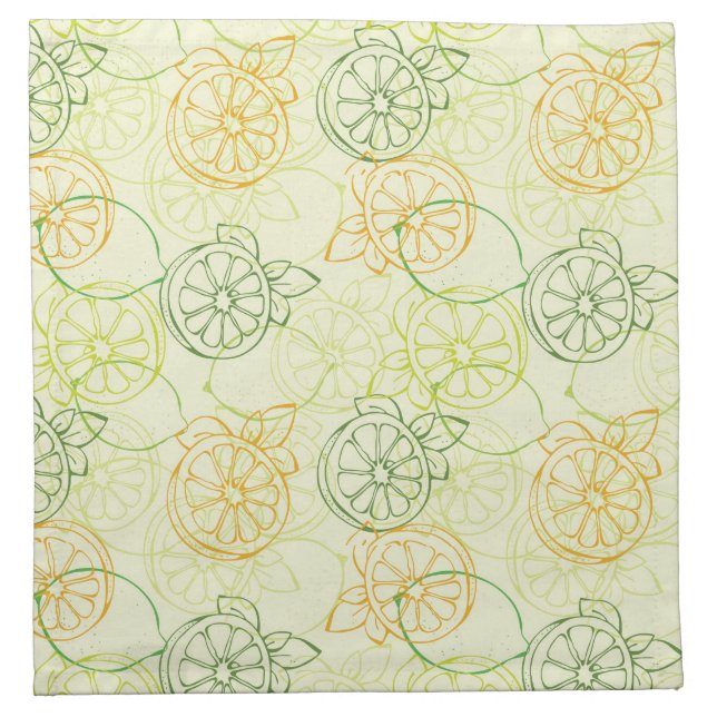 Lemon Pattern Cloth Napkin (Front)
