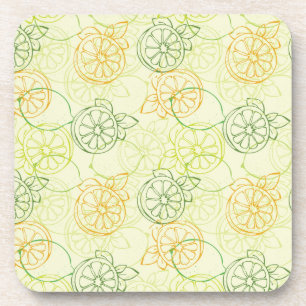 Lemon Pattern Coaster