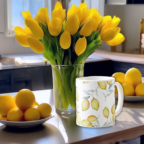 Lemon Pattern Coffee Mug