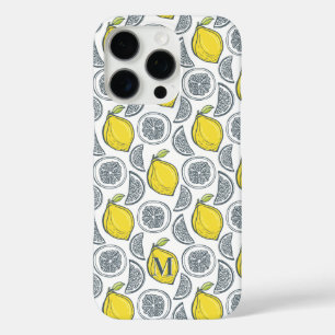 Lemon Pattern custom monogram phone cases