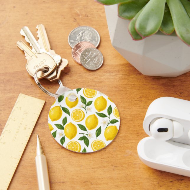 Lemon pattern design  keychain (Desk)