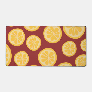 Lemon pattern desk mat