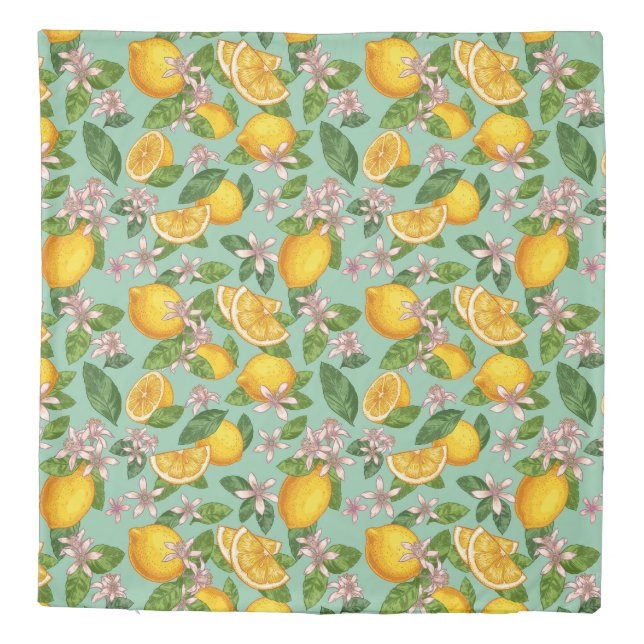 Lemon Pattern Duvet Cover (Back)