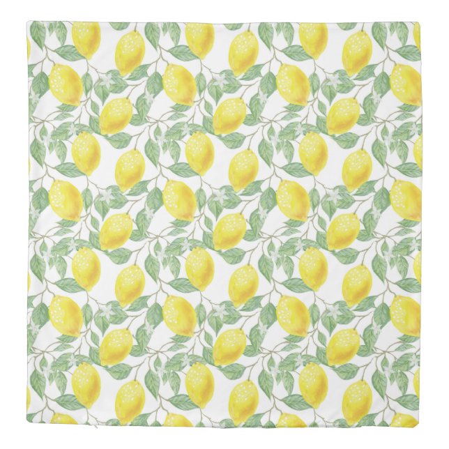 Lemon Pattern Duvet Cover (Back)