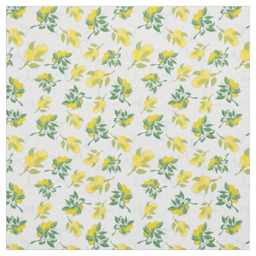 lemon pattern fabric
