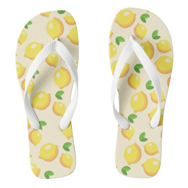Lemon pattern flip flops (Footbed)