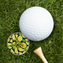 Lemon Pattern Golf Ball Marker