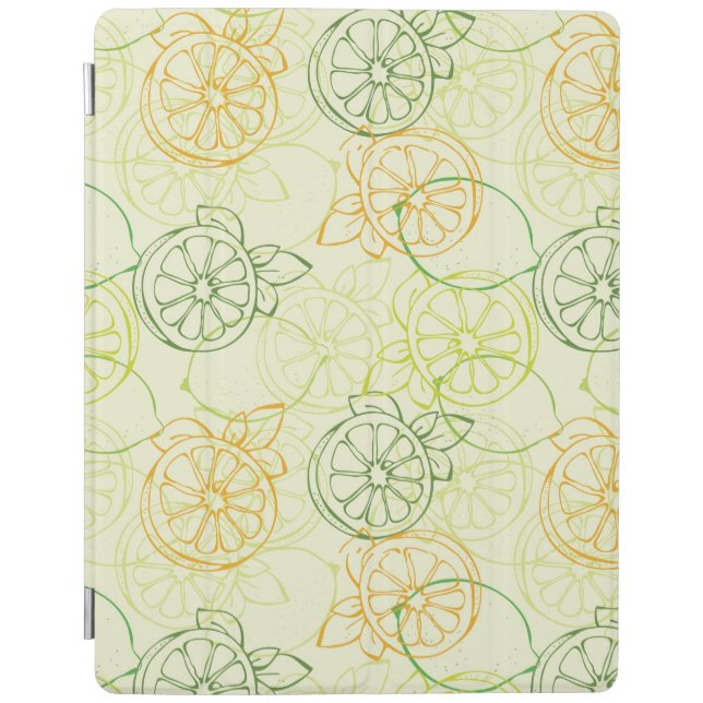 Lemon Pattern iPad Smart Cover (Front)