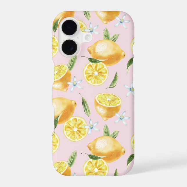 Lemon Pattern Iphone Case (Back)