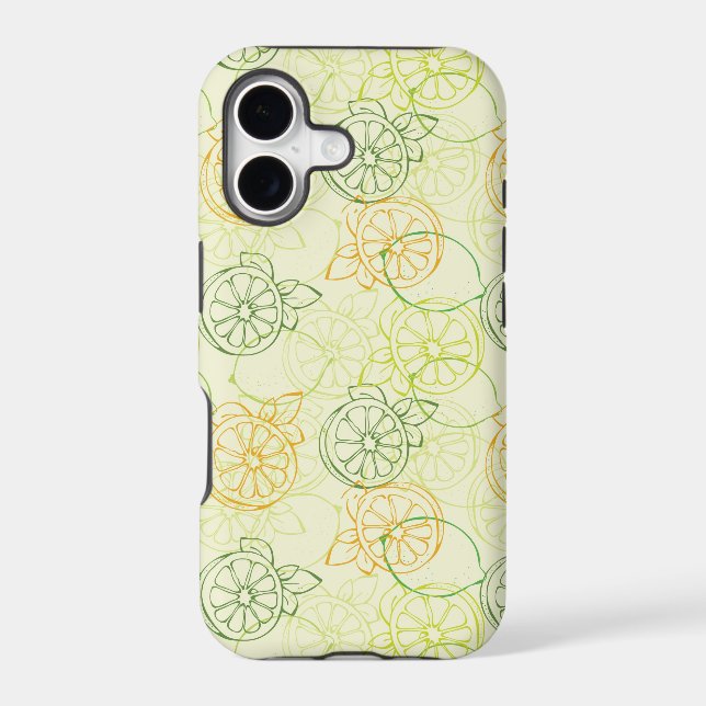 Lemon Pattern Iphone Case (Back)