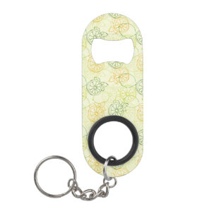 Lemon Pattern Keychain Bottle Opener