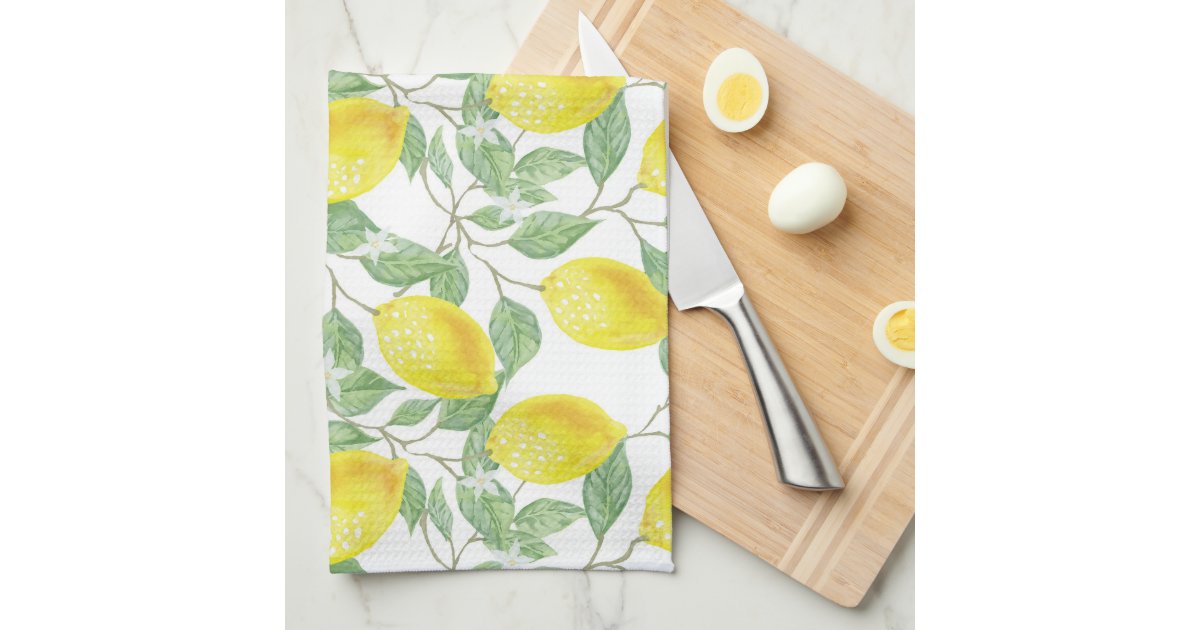 Lemons Navy Blue Dish Towel Hand Towel Set, Leamon Tea Towels, Lemon Fruit  Kitchen Towels, Lemon Drying Towels, Kitchen Tea Towels, Towels