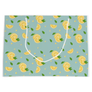 Lemon pattern large gift bag