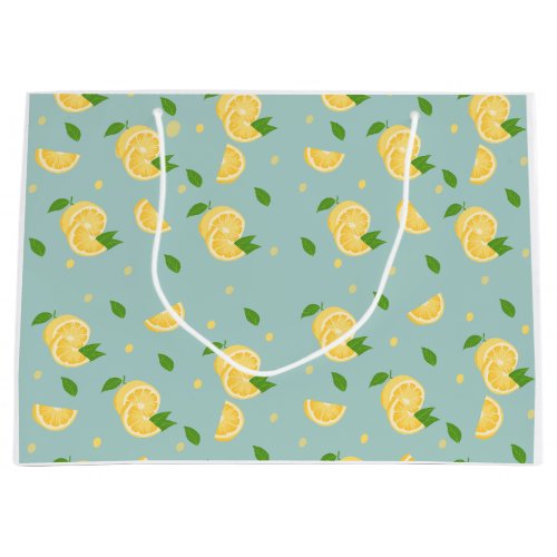 Lemon pattern  large gift bag