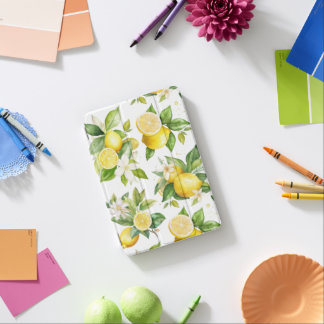 Lemon Pattern, Lemon Flowers, Leaves, Citrus iPad Mini Cover